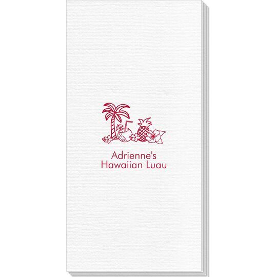 Tropical Hawaiian Luau Deville Guest Towels